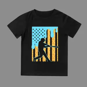 Baseball Drip American Flag For Youth and Adult T-Shirt, Baseball Drip Boys Dripping Ice Cream, Unisex Funny Shirt, Youth Shirt, Boys Clothes, Gift For Fan Shirt