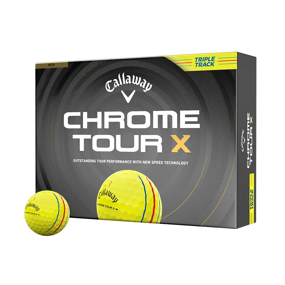 Callaway Golf Chrome Tour X Triple Track Yellow Golf Balls