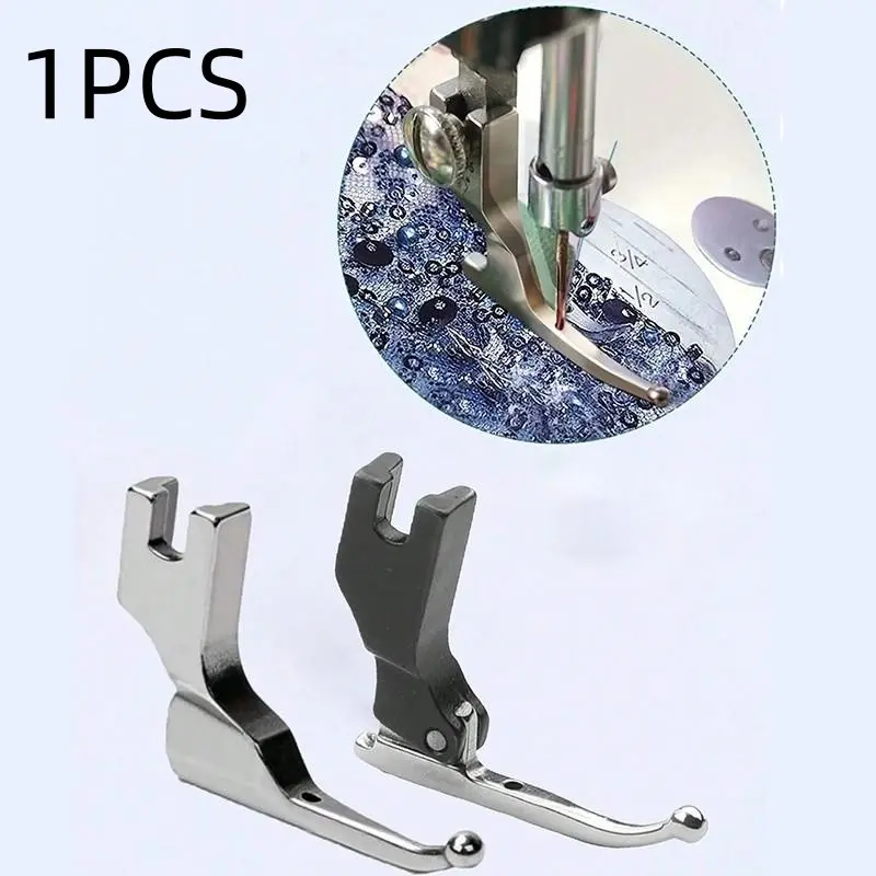 New Full Steel Presser Foot Silver Color Sleek Design, Ideal for Wedding Dresses and Sequins, Compatible with Brother Sewing Machines, Durability Seam