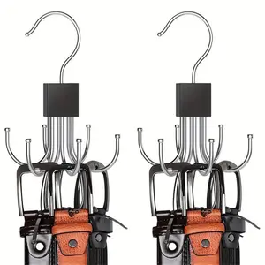 Rotating 6-claw Hook, 1 Count/2 Counts Multi-functional Rotating Hook for Coat, Hat, Scarf, Tote Bag, Carry Purse Hook, Wardrobe Storage Hanger, Foldable Purse Hook, Bag Holder Storage Hook, Home Organizer
