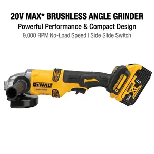 DeWalt DCG405 125mm Brushless Angle Grinder Kit With Battery Charger For Rebar Cutting A 9000 Rpm Tool garage use