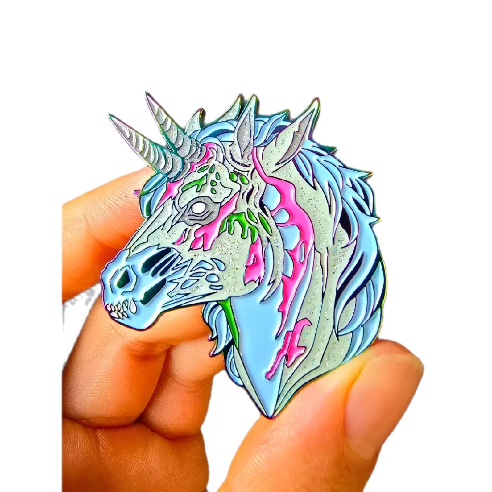 Mutant Unicorn Anodized Rainbow Metallic Pin