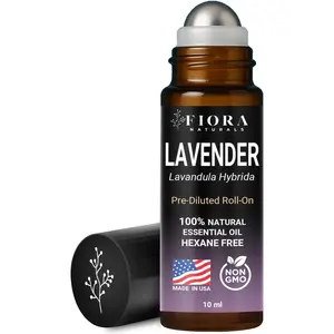 Lavender Essential Oil Roll On – Pre-diluted Calming Lavender Oil for Relaxation, Sleep & Skin Care, Aromatherapy Roller, Lavender Roller Ball, Calming Gifts for Women, Men By Fiora Naturals