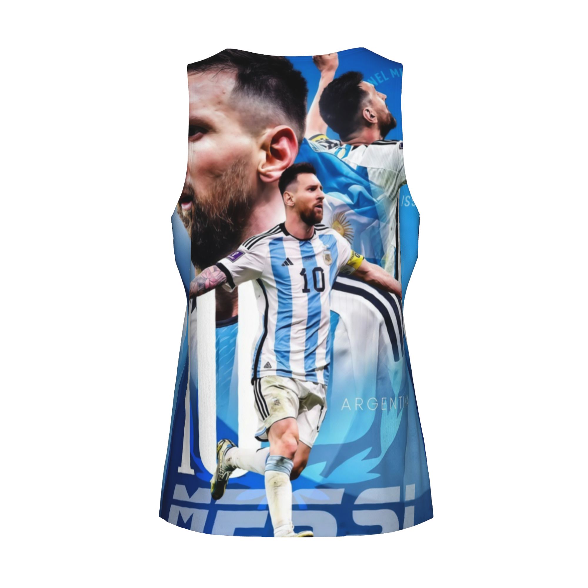 Lionel Messi Argentina World Cup Champion Aesthetic Tank Top Celebrating Casual Sleeveless Shirt Summer leisure breathable sports