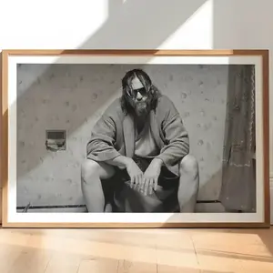 Custom Big Lebowski Poster, Movie Bathroom Wall Art Funny Bathroom Decor, Dude Toilet Print Funny Gift for Him