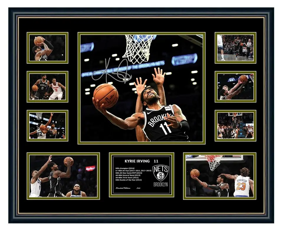 KYRIE IRVING BROOKLYN NETS 2019 SIGNED PHOTO LIMITED EDITION UNFRAMED MEMORABILIA