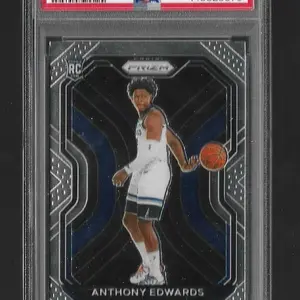 Anthony Edwards 2020 Panini Prism Base Rookie Card, PSA 7 Graded