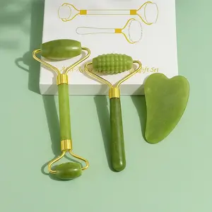 Premium Jade Roller &amp; Gua Sha Facial Massage Set