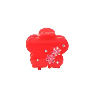Emi Jay Midi Blossom Flower Hair Claw Clip in Sangria Bloom