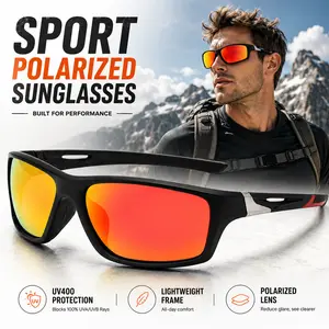 Polarized Sports Sunglasses UV400 for Cycling, Running, Driving, Hiking and Outdoor Adventures