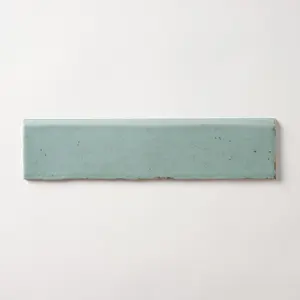 San Fran Aqua Crackled 3x12 Bullnose Ceramic Tile Glossy