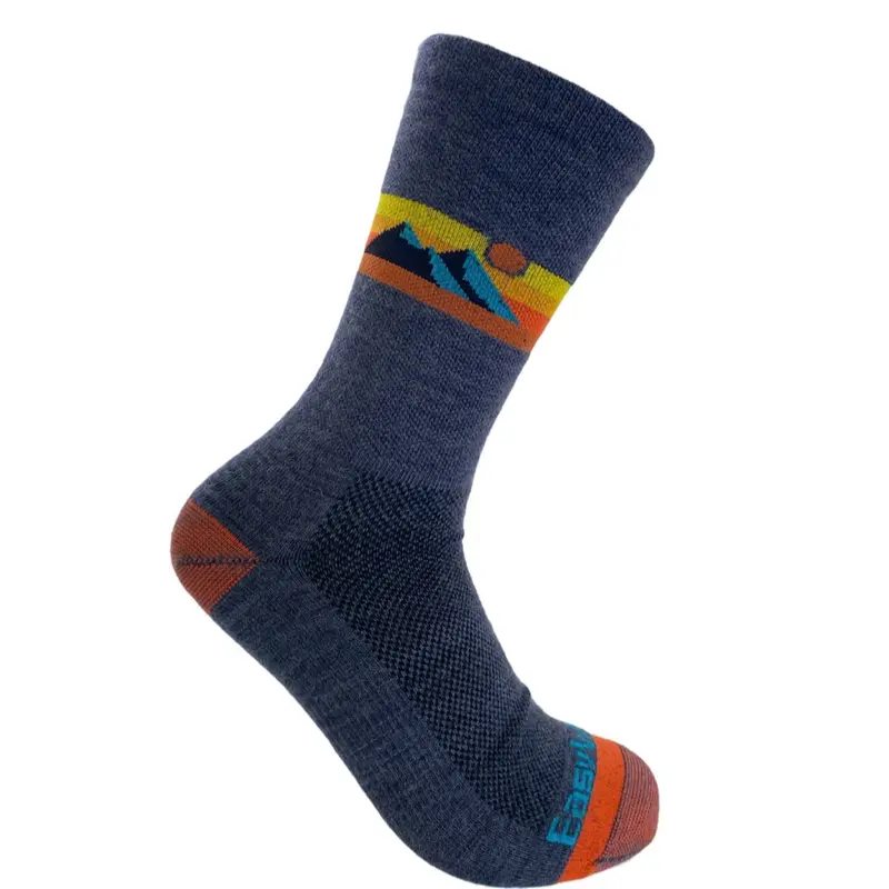 The overlook Socks - Lightweight Merino Wool socks for hikers , mountain bikers and Trail Runners - Moisture-Wicking & Odor Resistant - Made in USA