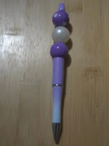 Ombre Purple Dotted Beaded Pen