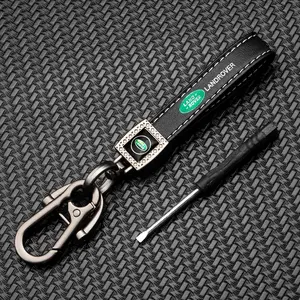 Land Rover Metal Leather Embroidered Keychain, Embroidered Logo Key Ring, Personalized Car Emblem Key Holder, Creative Decoration Accessory, Decorative Accessory, Keychain Lanyard