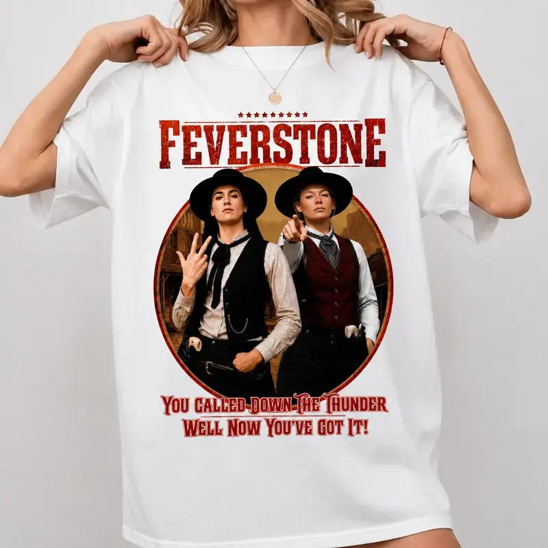 FeverStone Vintage T-Shirt, Sophie & Caitlin Basketball Shirt, Retro Western Graphic Tee
