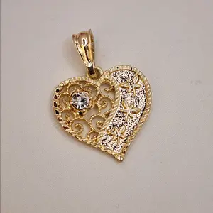 heart pendant Dragon-fly Gold-plated