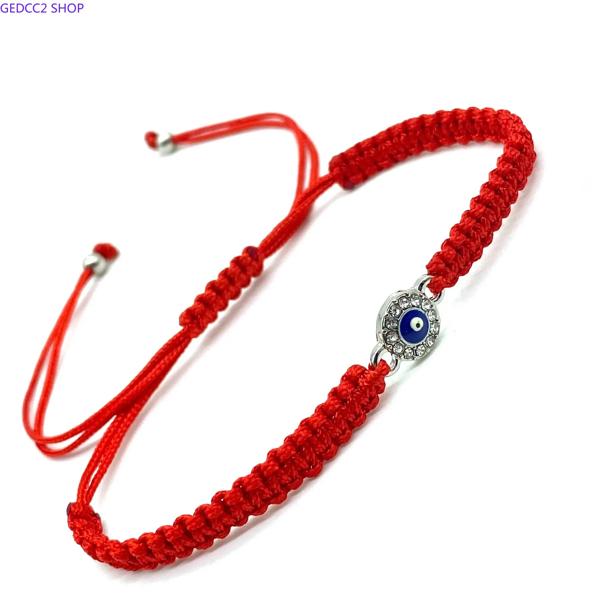 Unisex Macrame Bracelet with Turkish Evil Eye, Minimalist Braided Red Cotton Cord, Adjustable Handmade Gift for Daily Wear, Turkish Nazar, 12 Years & Up, Braided Cord, Male