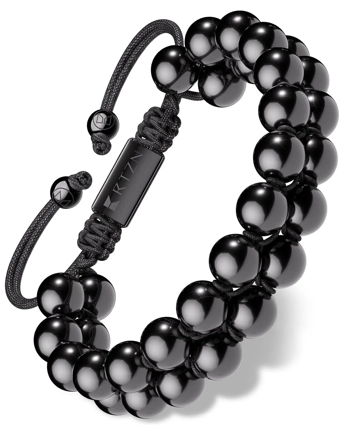 RTZN Black Tourmaline Beaded Bracelet For Men - Morocco Style