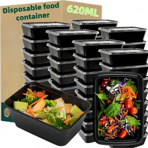 40-Piece Airtight Leakproof Meal Prep Container Set with Lids, 21.2 oz Large Capacity Stackable Lunch Bento Containers, Space-Saving Food Organizer for School Lunches, Fitness Meal Prep, Picnic Camping, Office To-Go, Travel Friendly Containers