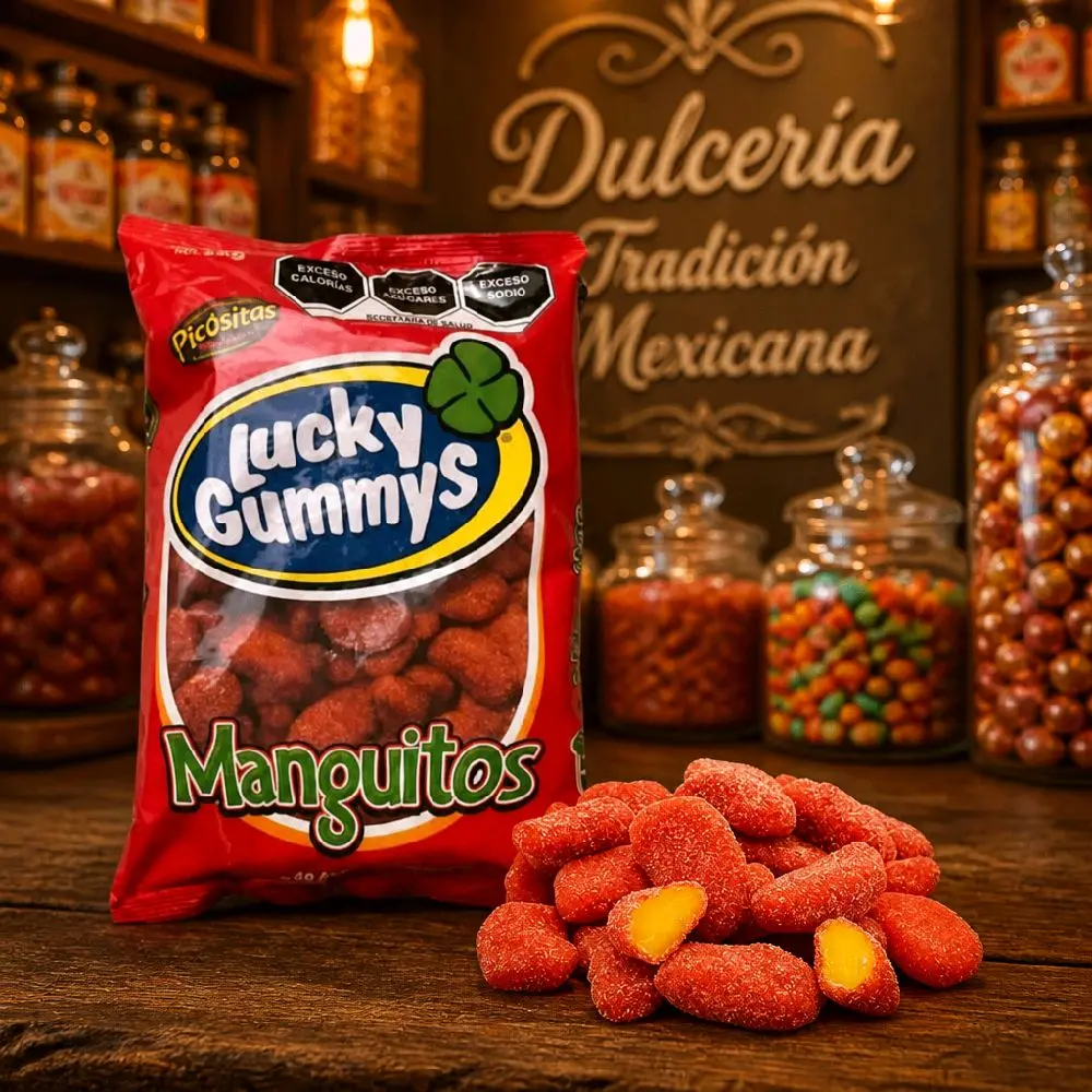 Mango Gummies with Chili Lucky Gummys Snack