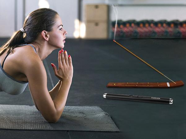 FUKKUDA Upgraded Dual Arc Electric Candle Lighter - USB Rechargeable, Windproof Flameless, Ideal Christmas Stocking Stuffer for Candles, Camping (Obsidian Black)