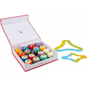 Platinum 2-1/4 in. Belgian Billiards Pool Balls Set w/Racks