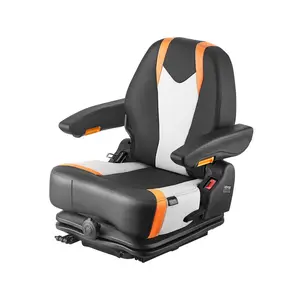 fathersdaygift VEVOR Universal Forklift Seat, Tractor Suspension Seat with Adjustable Back, Armrest Safety Belt, Secure Fold Down Tractor Seat with Micro Switch, Lawnmower Seat for Skid Loader Bulldozer