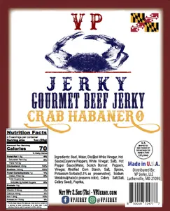 VP Jerky "Crab Habanero" with crab seasoning (does not contain crab meet)