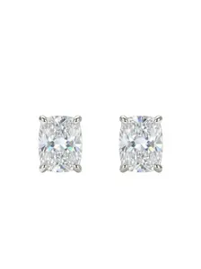 Luxem Radiant Cut Cushion CZ Stud Earrings 8mm by 10mm Elegant Sparkle Jewelry Gift for Women Fashion Earrings