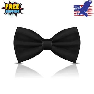 Men's Bow Ties Solid Color Pre-Tied Satin