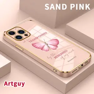 Phone case for iPhone 16 Pro Max 15 Plus 14 13 12 11 XR XS Spiritual Metamorphosis Shockproof Silicone TPU Bumper Drop Protection Soft Cover