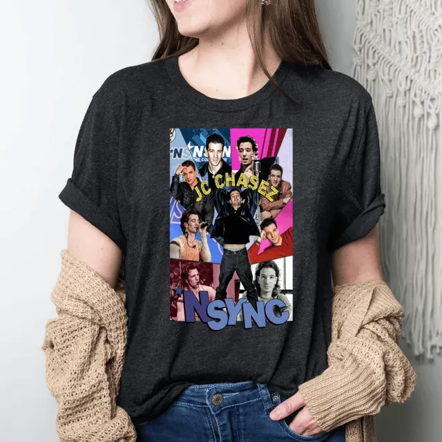 JC Chasez NSYNC Unisex T-Shirt, Vintage Boy Band Shirt, Nsync Eras Shirt, 90s Boy Band Shirt, In my Nsync Reunion Era, Concert Music 2024 Shirt