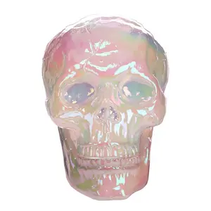 Large Pearl Oil Slick Skull Decoration