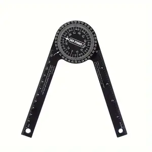 360-Degree Protractor Gauge - Precise Angle Measurement for Woodworking and DIY Projects - Durable Aluminum Alloy Construction with Graduator and Essential Measuring Tool
