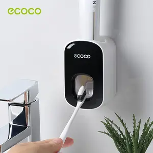 Fully Automatic Toothpaste Dispenser Wall Mounted No Drill Squeezer for Bathroom, Home, Hotel & Dorm Reusable Holders with Eco Friendly & Protective Cover Design, Hygienic, Anti Dust, Easy Clean, Kids Friendly, Leak Proof, Durable, Space Saving