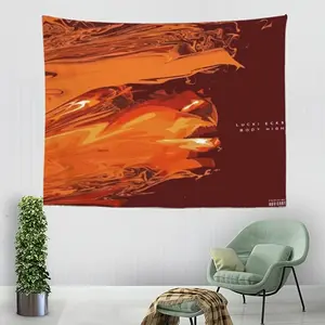 Lucki Body High Album Cover Tapestry,  Peach Skin Velvet, Woven Wall Hanging, Music Theme Art Decor for Bedroom, Dorm, Living Room, Indoor Use, No Electricity Needed, Ideal Gift for Music Lovers 60X40