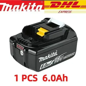 100% Original Makita Battery Rechargeable 18V 6.0Ah Battery Replace Makita BL1830/BL1840/BL1850/BL1860B Power Tool Battery