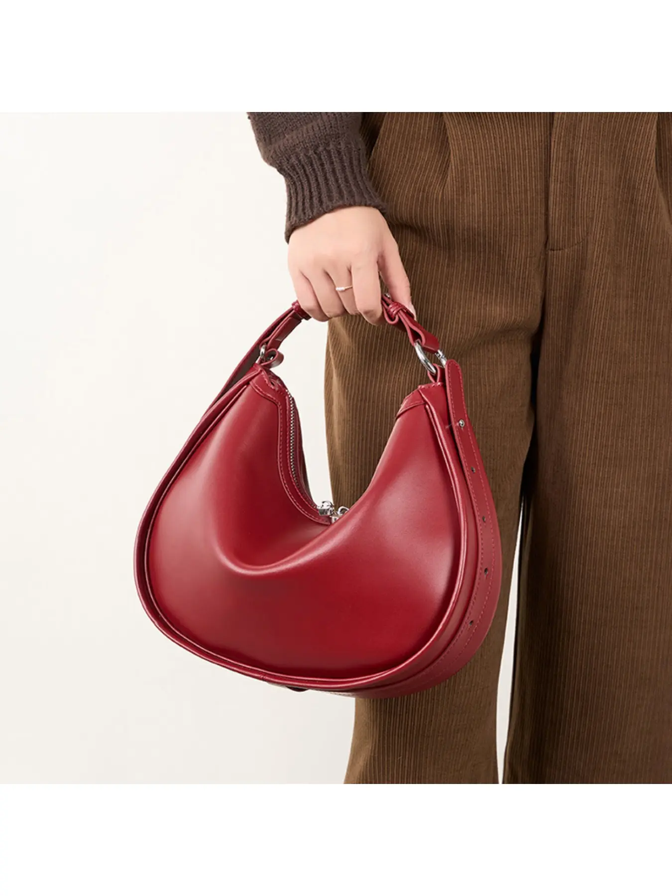 Niche design crescent bag leather underarm bag women's 2026 new simple high-end shoulder crossbody versatile women's bagPerf Power SHOP