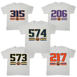 College Football Area Code T-Shirt, Unisex Casual Game Day Tee, Perfect Shirt for Football Fans