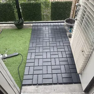 44 PCS Interlocking Deck Tiles for Patio - 12"x12" Waterproof Indoor Outdoor Flooring, All Weather Use for Balcony, Backyard, Garden & Poolside travertine Green Porcelain Pool Waterline Tiles carpet floor cladding