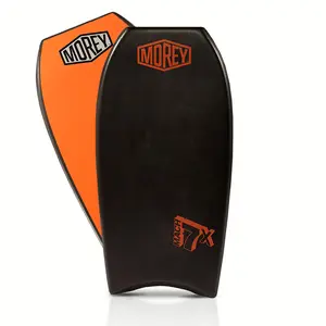 Morey Mach 7X 41.5-42.5" Bodyboard - Choose Size and Color (Black/Orange, 41.5")