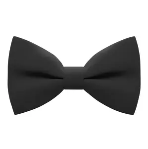Bow Tie House Black Bow Ties for Men - Fabric Pretied Unisex Adjustable Big Colorful Fashion for Womens Mens Wedding Prom Bow Ties (Large, Black)