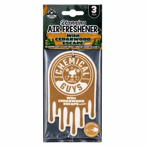 Chemical Guys Wild Cedarwood Escape Hanging Air Freshener – Forest-Inspired Car Air Freshener with Eucalyptus, Pine & Smoky Wood Scent