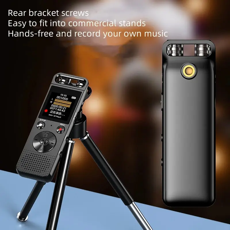 GL-99 Long Endurance Dual Mic Digital Voice Recorder - Audio Device with Adjustable Angle, Automatic USB Recording, 200 Hours Battery, Noise Reduction for Learning, Daily Use, Business, Pcm Lossless