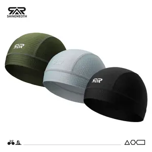 SHINENEOTH 2/3 Pcs Ice-Cool Skull Cap Helmet Liner Cap Blue-Collar Workers Lightweight Slouchy Beanie Sweat-Wicking  Motorcycle Cycling Running Head Cover  Dustproof Scalp Protection Headband Hat