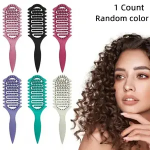 Lightweight Curly Hair Brush, 1pc Vent Design Hair Brush for Fast Drying, Curl Defining for Gentle Styling, Heatless Styling Tool for Women & Girls, Styling Twist Brush