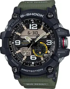 G-Shock Master of G Mudmaster Stainless Steel/Black Resin Watch with Green Strap – Style GG1000-1A3