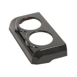 For 2009-2014 Ford F150 Armrest Box Rear Cup Holder Panel Trim Car Interior Accessories, ABS Carbon Fiber Vehicle Automotive