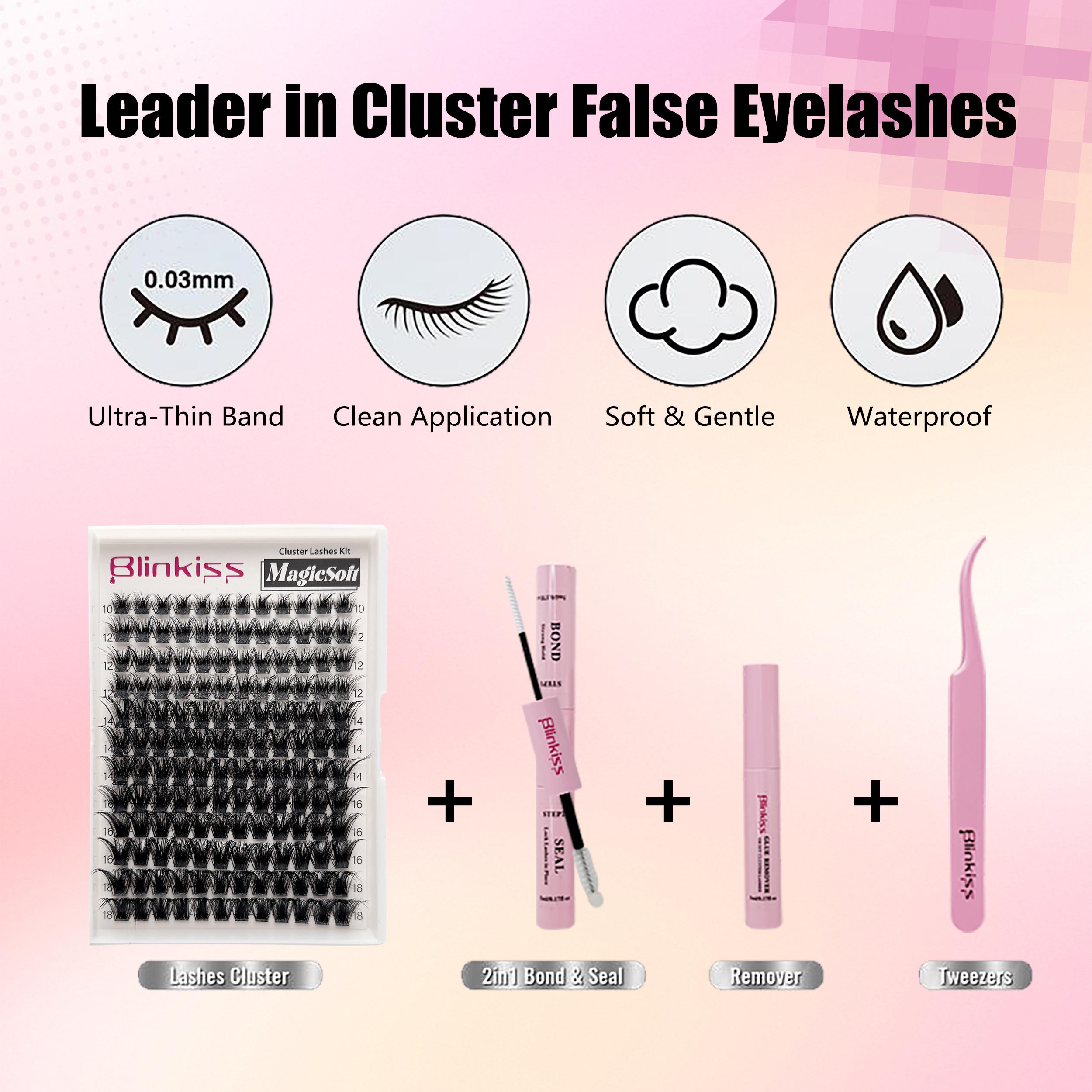 MagicSoft Volume Lashes | Blinkiss DIY False Eyelashes for Bold Dramatic Look Unstoppable  You've Been Waiting For | Lashes with Ultra-Dense, Waterproof, Long-Lasting Lashes | Magic | Beginner-Friendly DIY Lashes for a Flawless