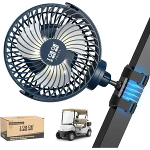 Golf Cart Fan Rechargeable with Flexible Tripod Mount - 10000mAh  Operated Portable Fan 360? Rotatable , Fits for Yamaha/EZGO/Club  Golf Cart with LED Light